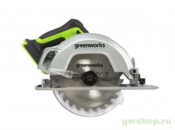 Пила циркулярная аккумуляторная 24V GREENWORKS GD24CS Greenworks 1500907 - фото 684162