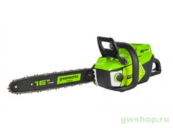 Пила цепная аккумуляторная GD-60 60V GREENWORKS GD60CS40 Greenworks 2001807 - фото 684259