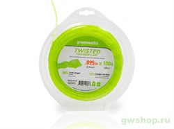 Леска витая 2,4 мм 30 м для триммеров GREENWORKS Greenworks 2950207 - фото 685512
