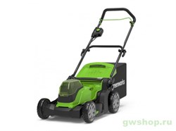 Газонокосилка аккумуляторная GREENWORKS G24X2LM41 2*24V с 2хАКБ 4Ач и ЗУ Greenworks 2512607UD - фото 687890