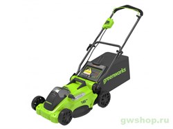 Газонокосилка аккумуляторная GREENWORKS GD40LM16XK4 40V c 1хАКБ 4Ач и ЗУ Greenworks 2517907UB - фото 687946