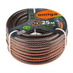 Шланг Amigo 77325 1/2", 25м, садовый трехслойный с прозрачным слоем - фото 691934