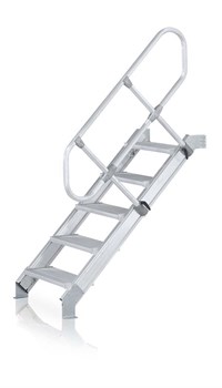 Алюминиевый трап Zarges Z600 стационарный, 800мм 11 ступеней 45° 40059270 - фото 99196