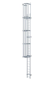 Наружная пожарная лестница Zarges Z600 анодированная, 5,6м 58157 - фото 99903