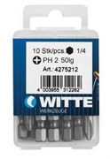 Набор крестовых бит Witte Industrie 1/4" PH 3х25 мм 15 шт 427022