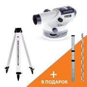 Нивелир ADA BASIS с поверкой + Рейка ADA STAFF 3 + Штатив на клипсах ADA Light А00197_К1