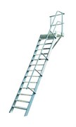 Алюминиевый трап с платформой Krause стационарный, 600мм 5 ступеней 60° 824943
