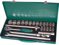 Набор торцевых головок Jonnesway 1/2"DR, 10-32 мм, 24 предмета S04H4524S