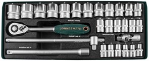 Набор торцевых головок Jonnesway 1/2"DR, 8-34 мм, 28 предметов S04H4728S