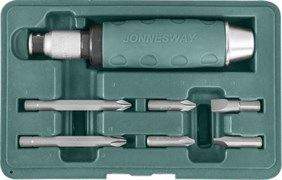 Ударная отвертка Jonnesway с битами SL/PH 10 предметов AG010055A
