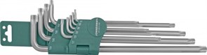 Набор угловых ключей Torx (звездочка) Jonnesway Extra Long 10 предметов H12S110S