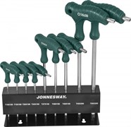 Набор угловых ключей Torx (звездочка) Jonnesway, двухсторонние 9 предметов H10MT09S