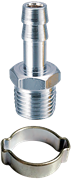 Переходник Fubag 1/8"M на елочку 8мм с обжимным кольцом 8x13мм