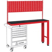 Красный инструментальный верстак MACTAK под тележку, задняя панель 542-11500R