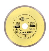 Сплошной алмазный отрезной диск Ультратонкий 180x25,4 мм Trio-Diamond UTW504