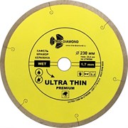 Сплошной алмазный отрезной диск Ультратонкий 230x25,4 мм Trio-Diamond UTW506