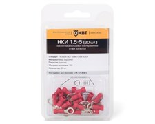 Изолированные наконечники КВТ НКИ 2.5-6 (30 шт) в мини-упаковке