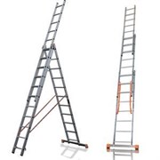 Алюминиевая трехсекционная лестница Алюмет Р3 3х8 9308
