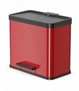 Мусорный контейнер Hailo ?ko duo Plus L 17+9 л., сталь, красный, арт. 0630-240, шт