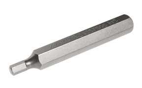 Удлиненная шестигранная бита HEX H5х75мм 10мм S2 JTC-1357505