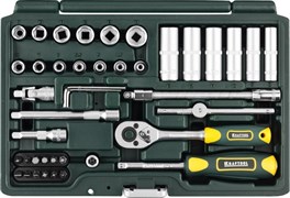Набор торцевых головок Kraftool Expert Qualitat Super-Lock 1/4", 4-14 мм, 42 предметов 27885-H42_z02