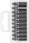 Кованые крестовые биты Зубр Мастер C1/4, PH2x25мм, 10шт 26001-2-25-10
