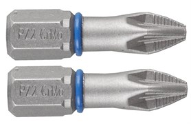 Торсионные крестовые биты Зубр Эксперт C1/4, PZ2x25мм, 2шт 26013-2-25-2