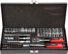 Набор торцовых головок Зубр Мастер 1/4", 4-13мм, 45 предметов 27640-H45