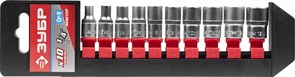 Набор торцовых головок Зубр Мастер 1/4", 4-13мм, 10 предметов 27656-H10