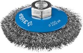 Коническая щетка для УШМ Зубр Профессионал М14 x 100мм 35265-100_z02
