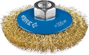 Коническая щетка для УШМ Зубр Профессионал М14 x 100мм 35267-100_z02