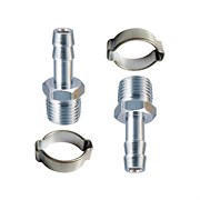 Переходник Fubag 1/4"M на елочку 6мм с обжимным кольцом 6x11мм в блистере, 2 шт