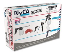 Набор пневмоинструмента  NYCA/4 из нейлон-карбона ,5 предметов,бс.