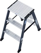 Двухсторонняя анодированная стремянка Krause SePro D 2х3 125804