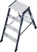 Двухсторонняя анодированная стремянка Krause SePro D 2х4 125811