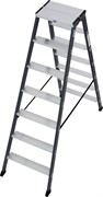 Двухсторонняя анодированная стремянка Krause SePro D 2х7 125842