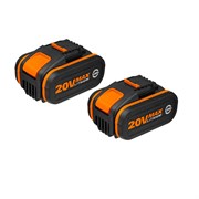 Комплект из 2х аккумуляторов 2x20В 4.0 А/ч WORX WA3553.2