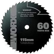 Пильный диск по металлу WORX WA5047 60T HSS 115х1,2х9,5 мм