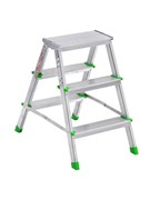 Двухсторонняя алюминиевая стремянка Sarayli 2x3 ступени 3103