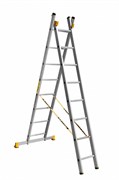 Алюминиевая двухсекционная лестница Алюмет Р2 2x8 9208