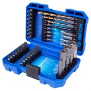 Набор вставок (бит) 1/4", PH, PZ, Hex, Torx, Slotted, Square, сверла, 45 предметов KING TONY 1045MR TONY