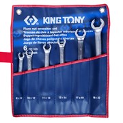 Набор разрезных ключей, 8-22 мм, 6 предметов KING TONY 1306MR TONY