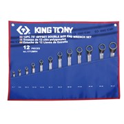 Набор накидных ключей, 6-32 мм, чехол из теторона, 12 предметов KING TONY 1712MRN Tony