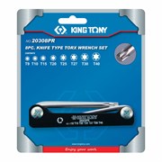 Набор Г-образных Torx, T9-T40, складные, 8 предметов KING TONY 20308PR TONY