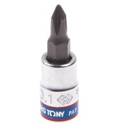 Насадка (бита) торцевая 1/4", Phillips, PH2, L = 37 мм  KING TONY 203102 Tony