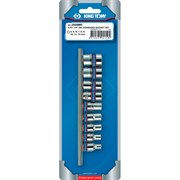 Набор торцевых головок 1/4", шестигранные, 4-13 мм, 9 предметов KING TONY 2509MR TONY