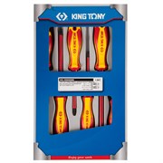 Набор отверток, диэлектрические, 6 предметов KING TONY 30606MR TONY