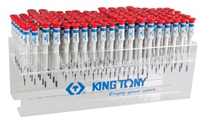 Стенд с прецизионными отвертками, серии 1431, 1432, 1433, 114 предметов KING TONY 31419MR Tony