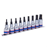 Набор торцевых насадок 1/2", Torx, Т20-Т60 мм, L = 60 мм, 9 предметов KING TONY 4109PR10 TONY