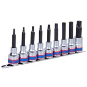 Набор торцевых насадок 1/2", Torx, Т20-Т60 мм, L = 80 мм, 9 предметов  KING TONY 4119PR10 TONY